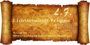 Lichtscheindl Frigyes névjegykártya